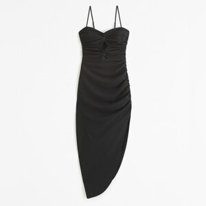 Abercrombie & Fitch Black Midi Dress